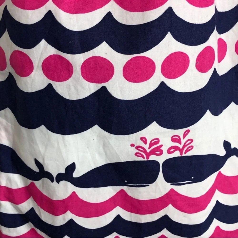 Lilly Pulitzer white with blue whales strapless dress size XS - Picture 3 of 4